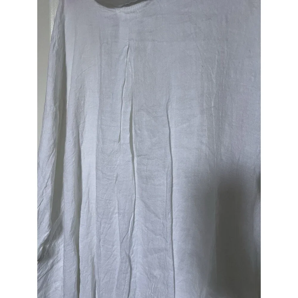 Diverse Italia White Linen Dress One Size Fits To Up XXXL - Picture 4 of 6